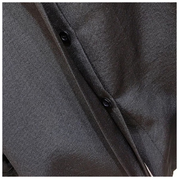 Dramatic Black Zip Ruffle Sleeve Top - Picture 6 of 7